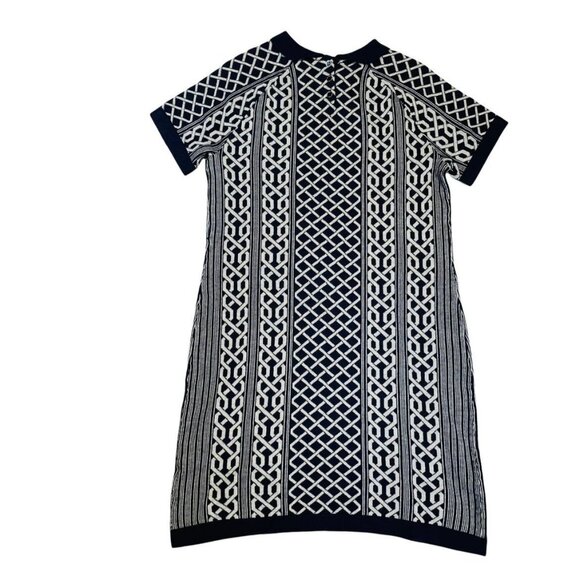 Tommy Hilfiger Navy and White Preppy Short Sleeved Sweater Dress - Picture 6 of 11